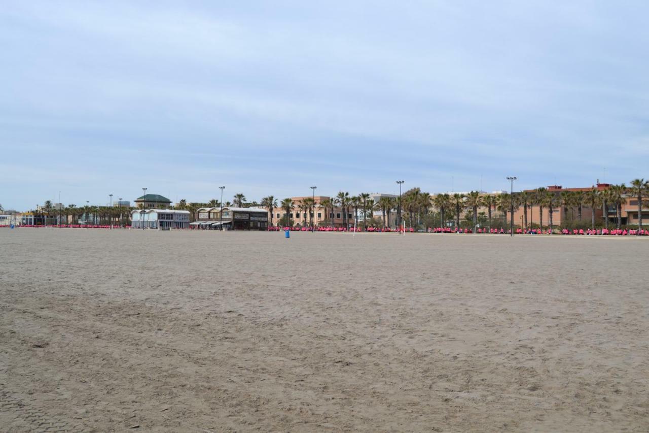Beach Malvarrosa, Cabanal, Wifi Free. Ca' Micaela. Valencia Kültér fotó